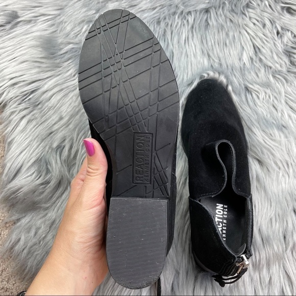 New Kenneth Cole Reaction Side Skip Black Suede Ankle Boots - Picture 11 of 11